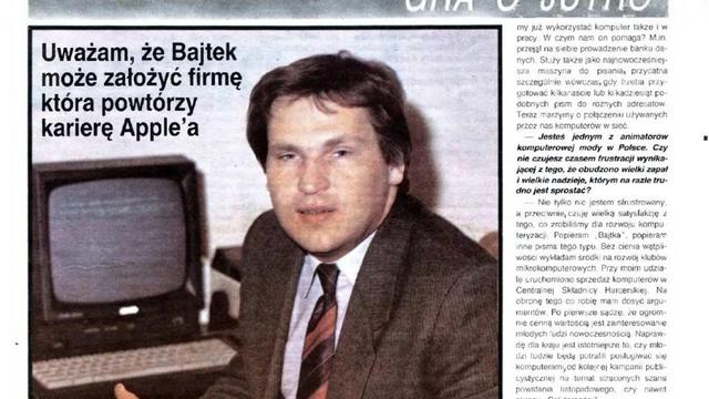 Fragment Bartka gdzie były a wtedy jeszcze nie prezydent Aleksander Kwaśniewski mówi że: 
Uważam że Bajtek może założyć firmę która powtórzy karierę Apple